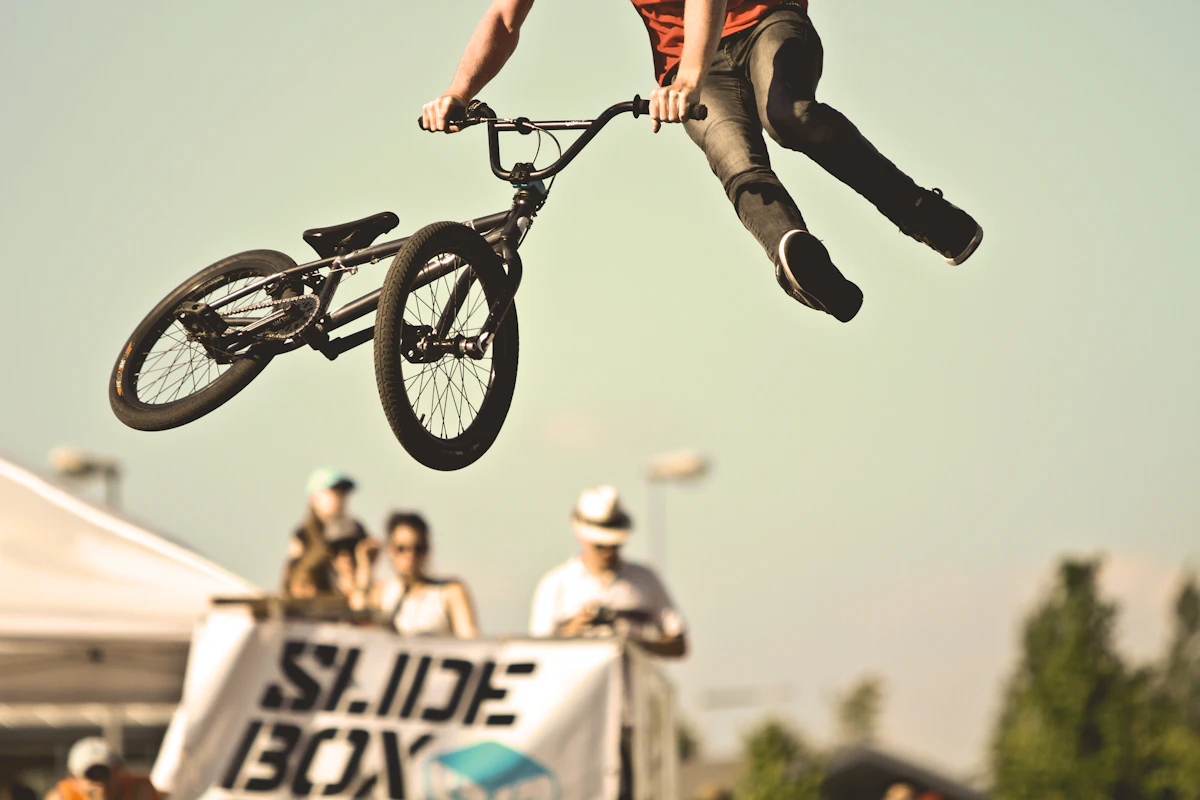 BMX rider doing tricks
