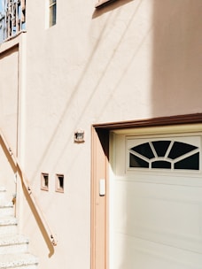 Smooth stucco facade freshly applied on a modern house.