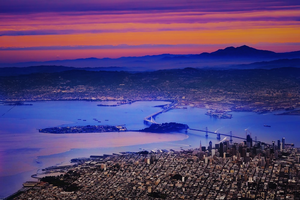 aerial photography of high rise building during golden hour