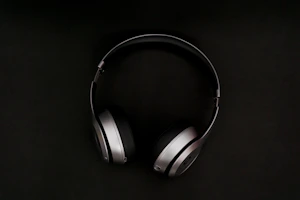 High-end wireless headphones with matte finish on dark backdrop