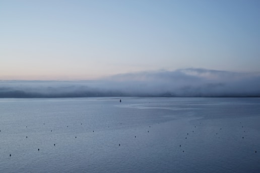 A serene morning scene with a woman enjoying a calm ocean view, embodying peace and balance.