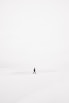 person walking on snowfield