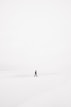person walking on snowfield