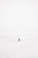 person walking on snowfield