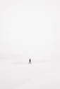 person walking on snowfield