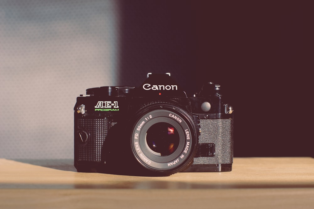 shallow focus photo of Canon camera