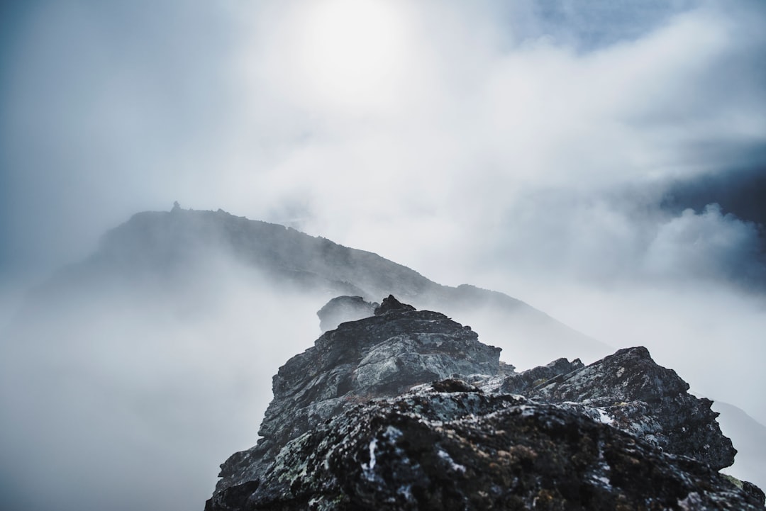 fog covered mountain