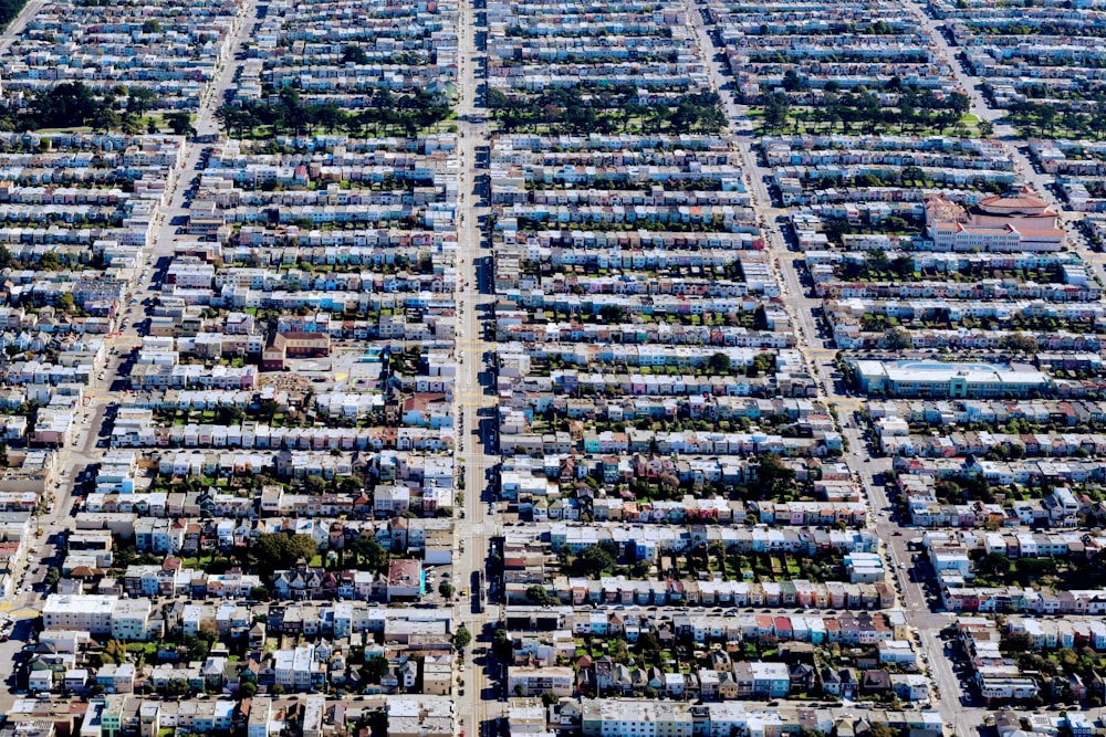 bird's eye view of houses during daytime