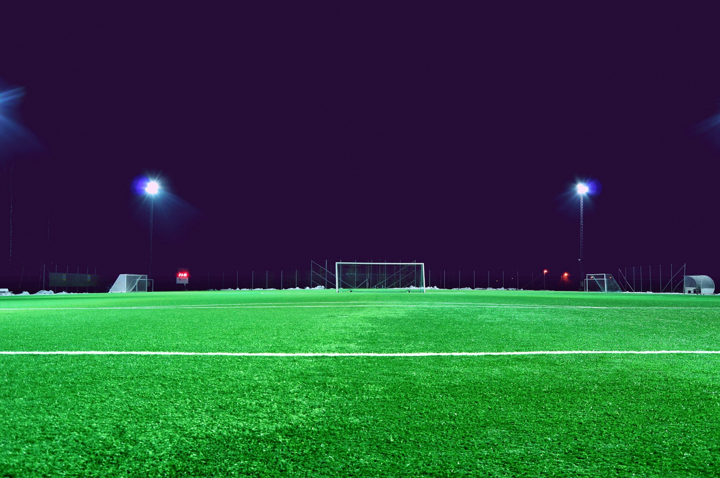 football penalty spot goalkeeper floodlights