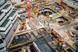 aerial view of high-rise buildings