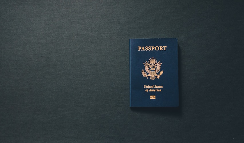 US passport and student visa documents