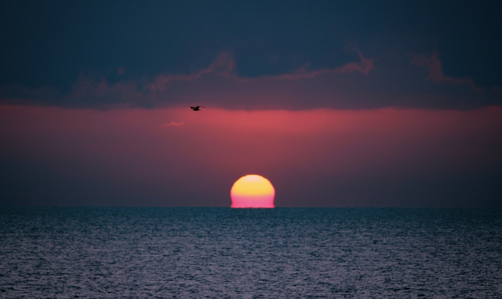 calm sea water during golden hour