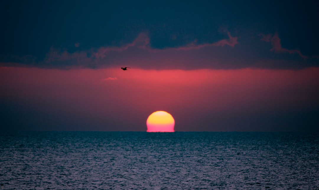 calm sea water during golden hour