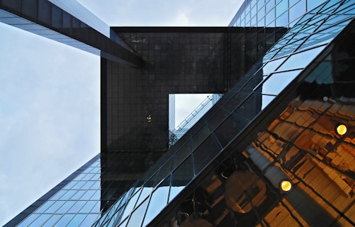 An artistic composition of an urban landscape.