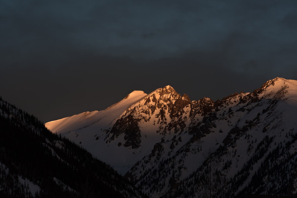 photo of mountain covered with snow