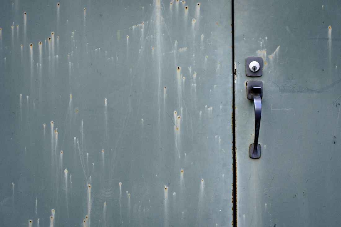 Fire-rated security metal door