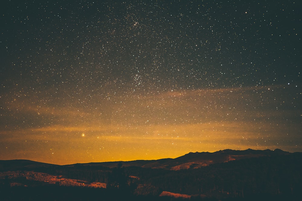 山の上の星空