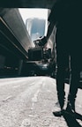 person holding camera with stabilizer