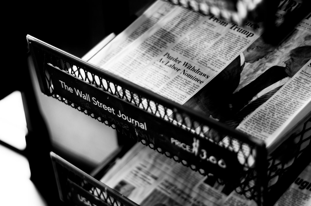 newspaper front page closeup