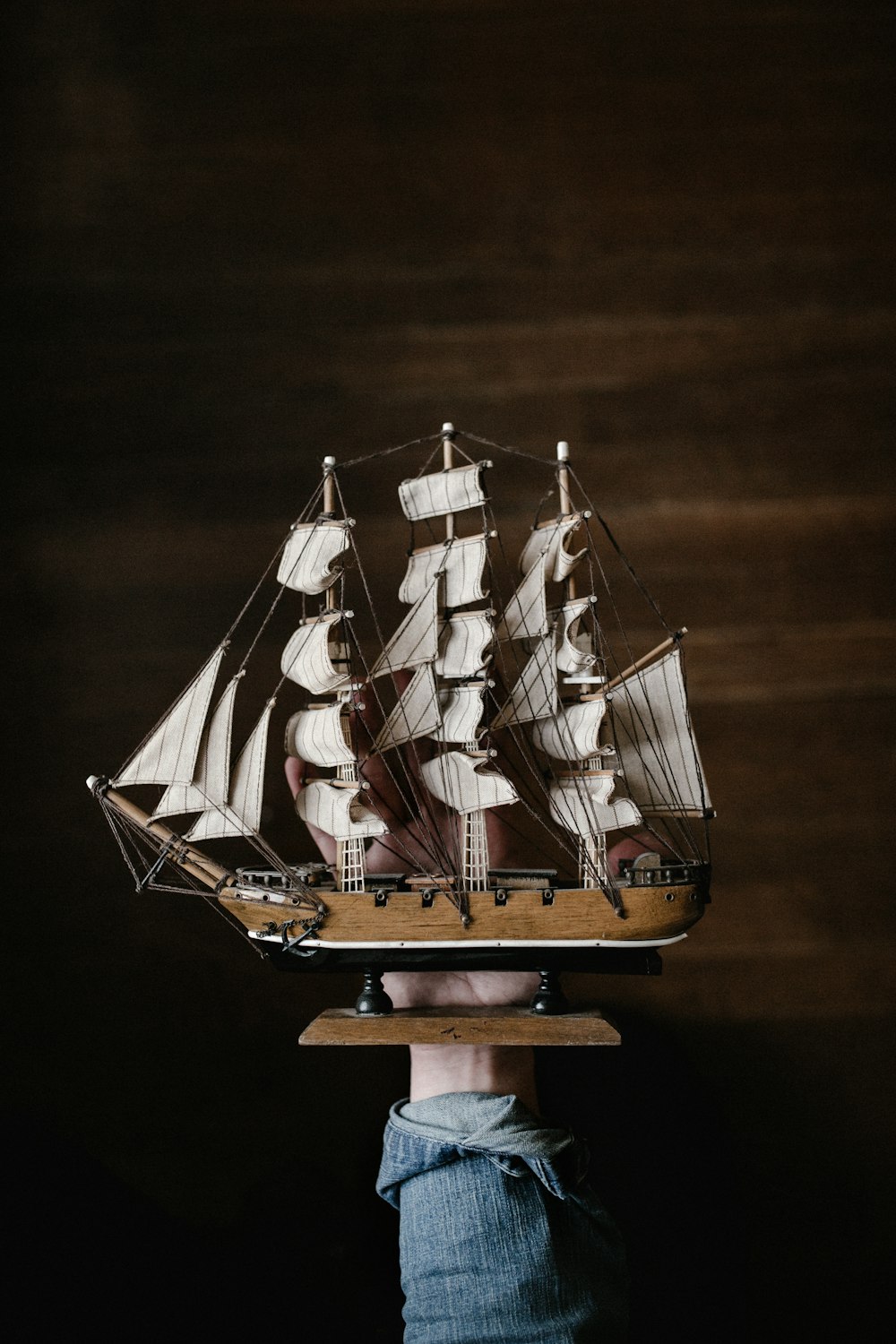 white and brown galleon ship