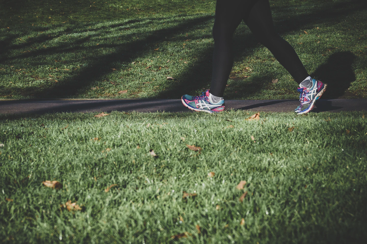 Walking outdoors for fitness