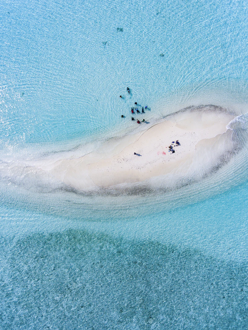 Private Sandbank mitten im Indischen Ozean