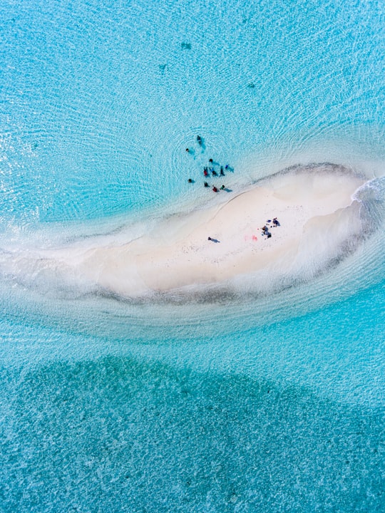 aerial photography of sand bars in Guraidhoo Maldives