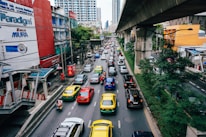 road with assorted cars