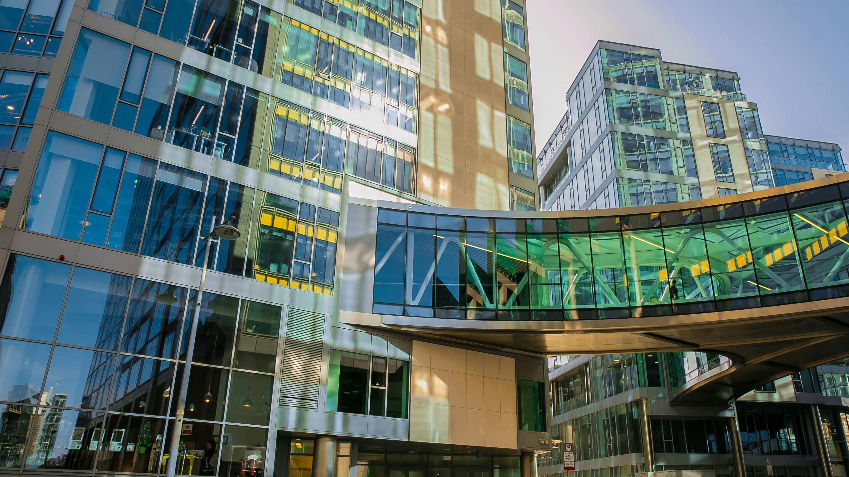 low angle photo of curtain wall building