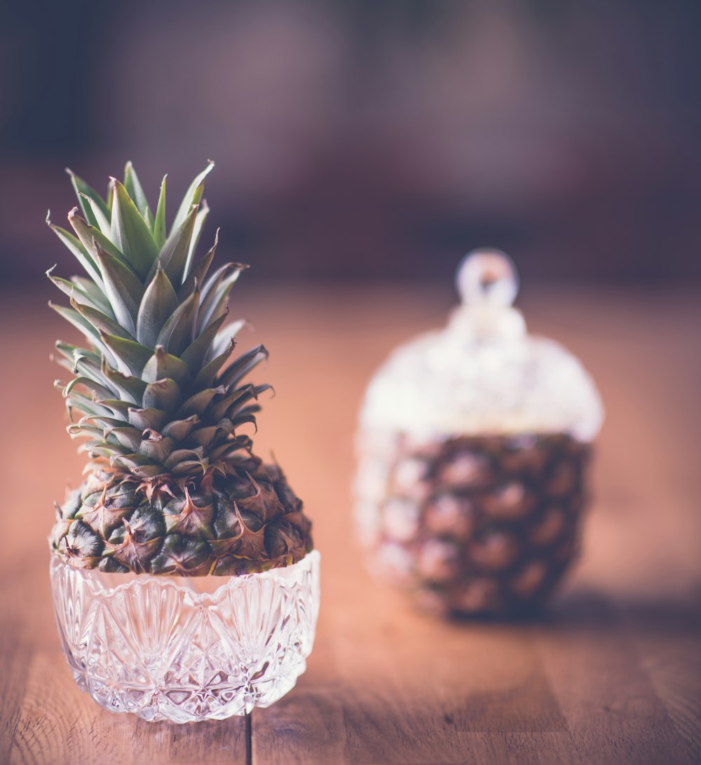 silver and gold pineapple ornament