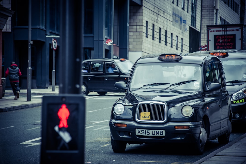 black 5-door hatchback on road