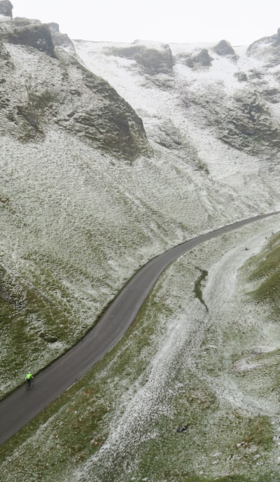 photo of valley and road