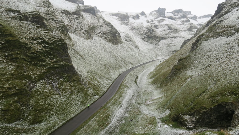 photo of valley and road