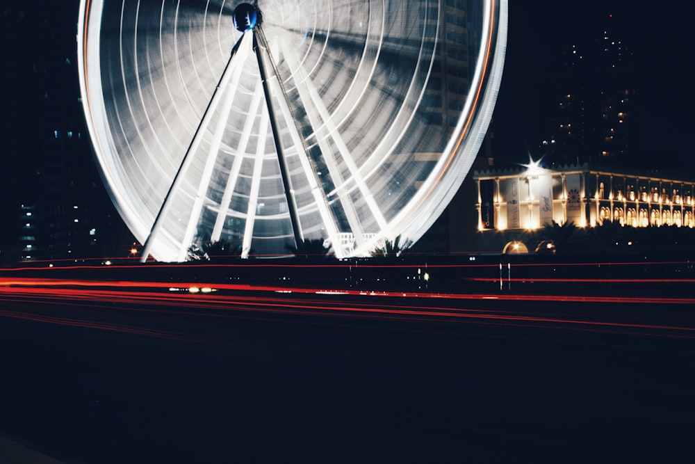 time-lapsed photography of ferris wheel