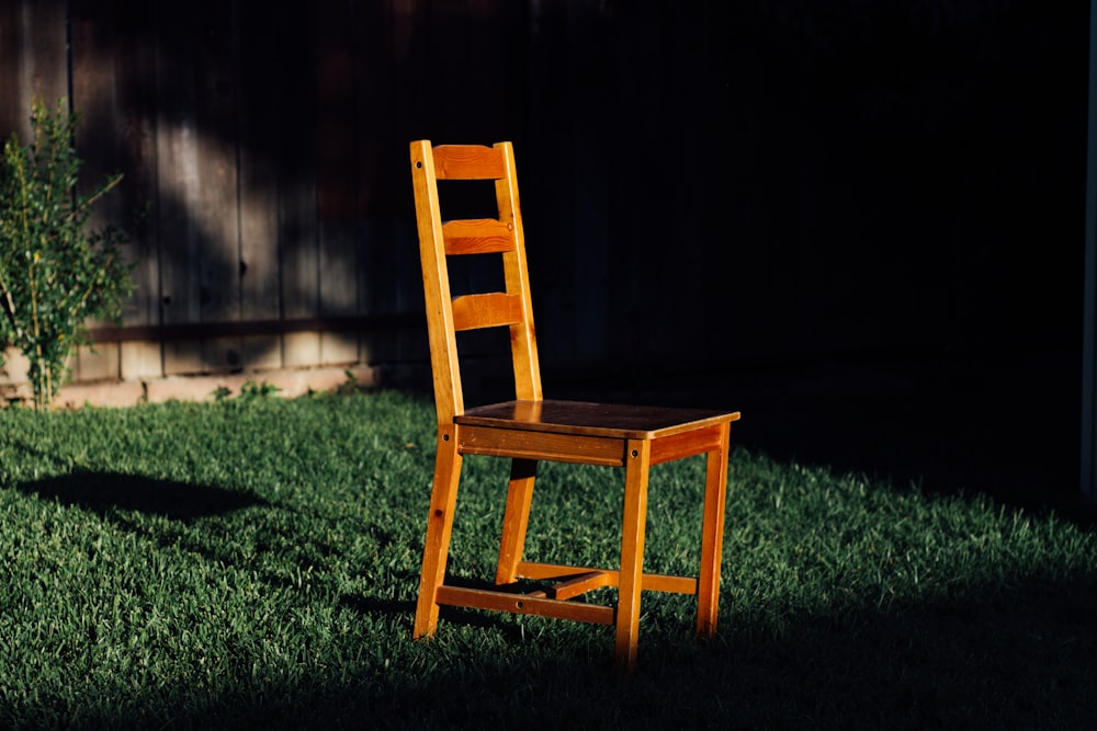chair on grassland