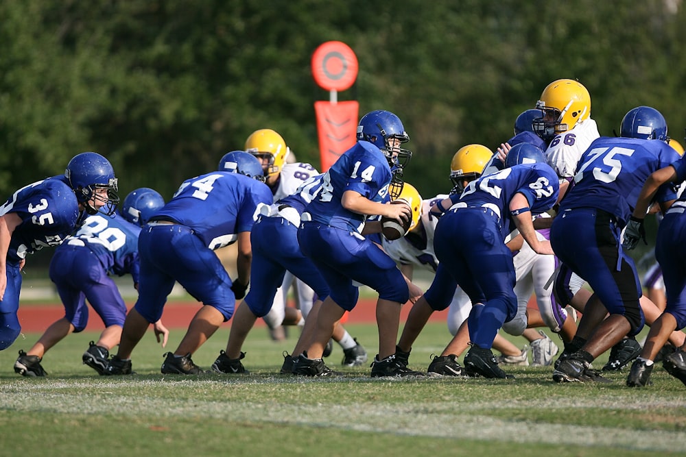 football players on football field