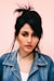 woman wearing blue denim jacket