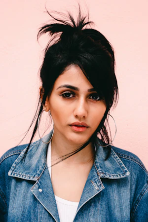 Portrait of a woman with short wavy hair