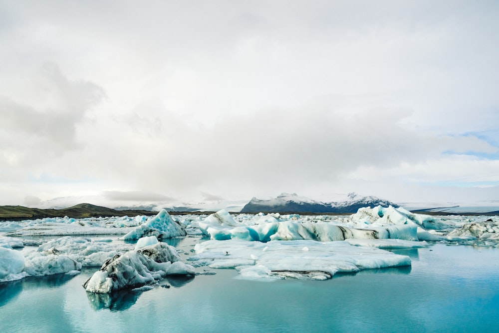 landscape photography of ice glaciers