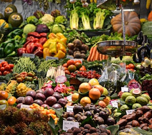 assorted fruits at the market