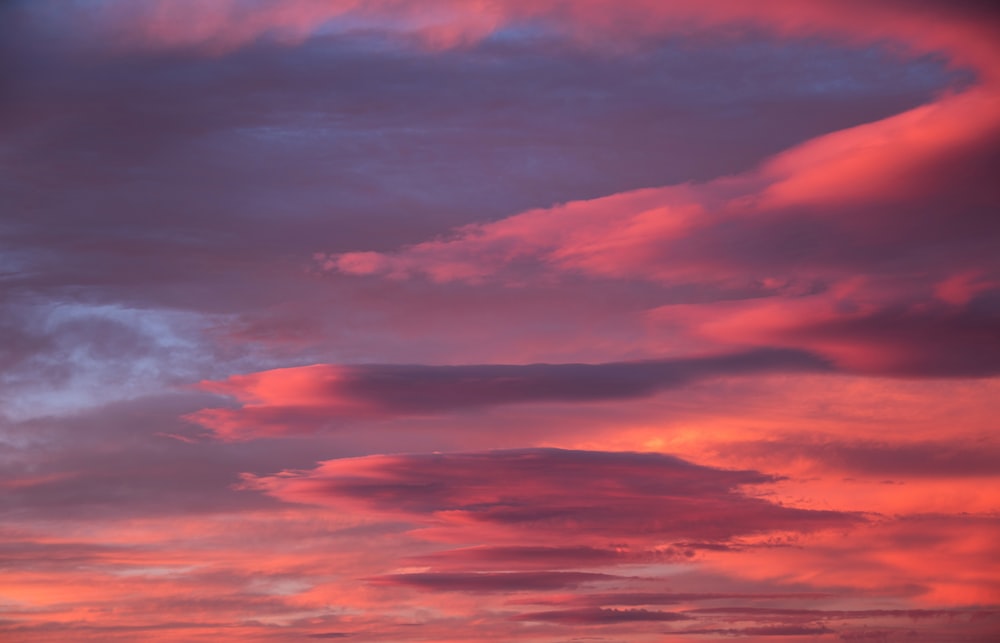 cloudy sky during orange sunset