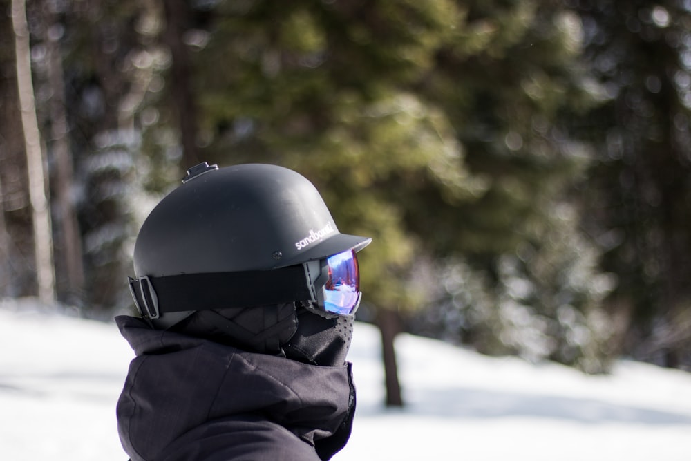 person wearing helmet