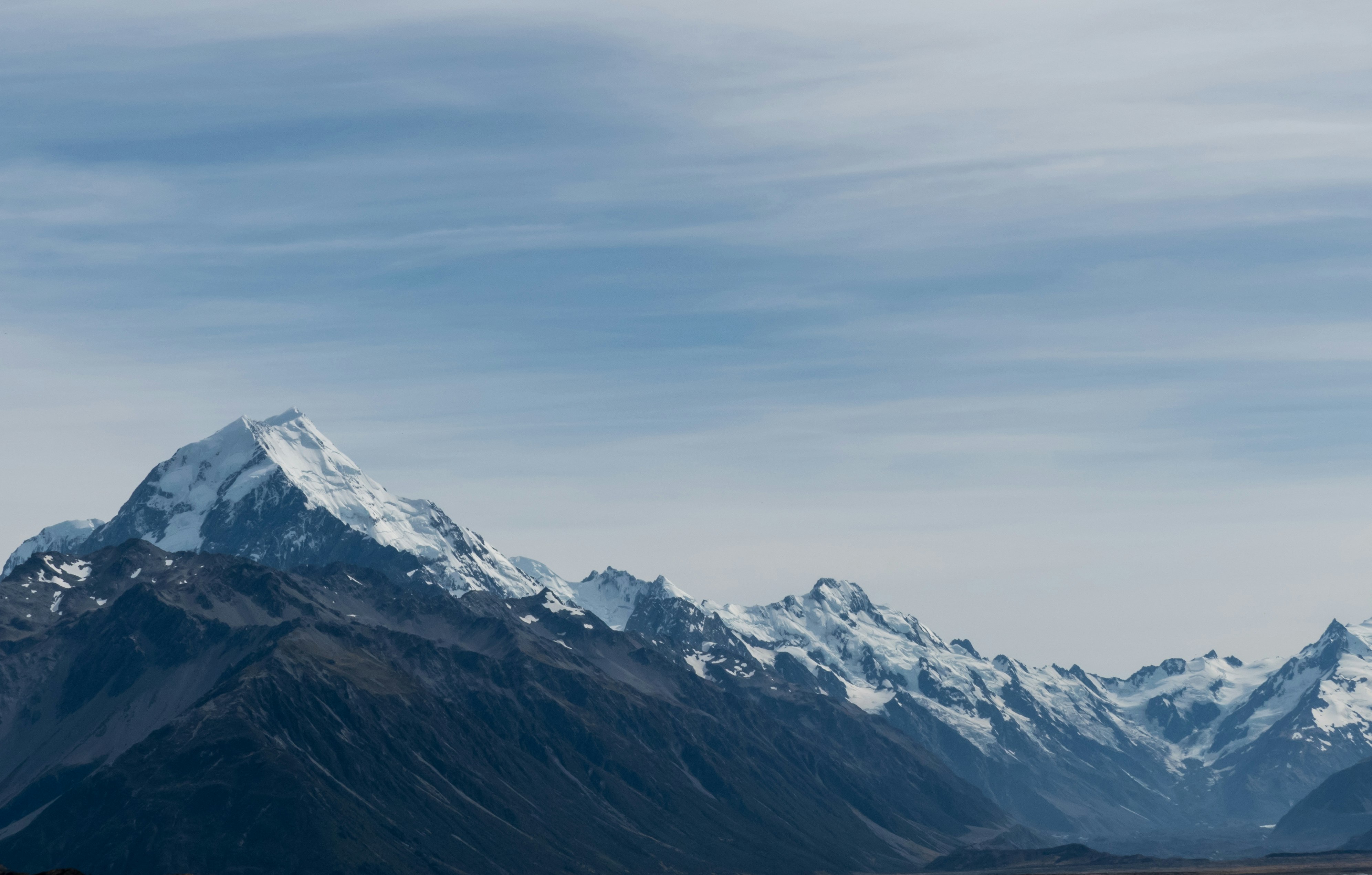 mountain covered by snow