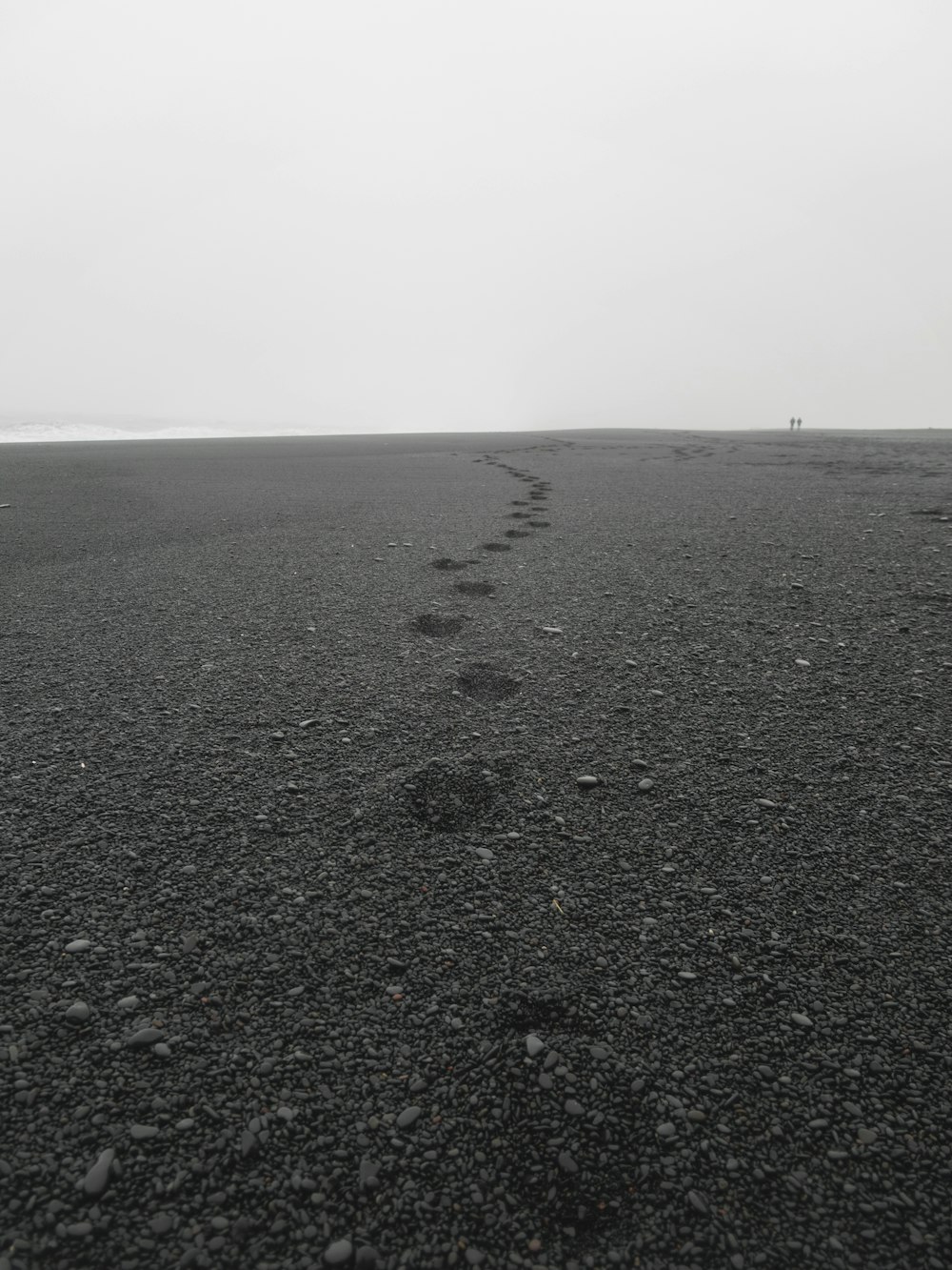 black sand and stones