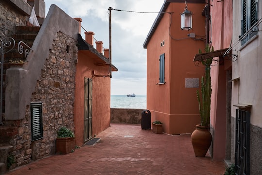 architectural photography of houses near coast in Tellaro Italy