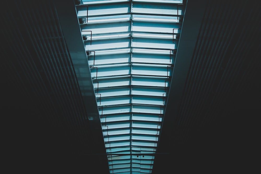 worm's eye view photography of ceiling