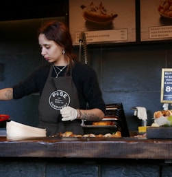 woman cooking at the Restaurant