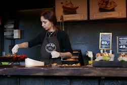 woman cooking at the Restaurant