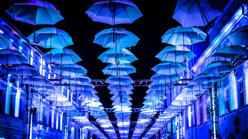 white umbrella on ceiling