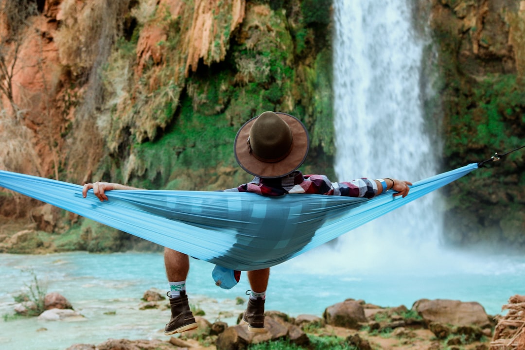 This place was so beautiful it was relaxing. It was a great time to sit and enjoy the falls with no one down below.